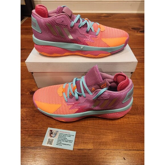 adidas Dame 8 x Chelsea Gray Point Gawd Purple/Orange/Blue Men's 12.5 NWOB - Picture 7 of 12